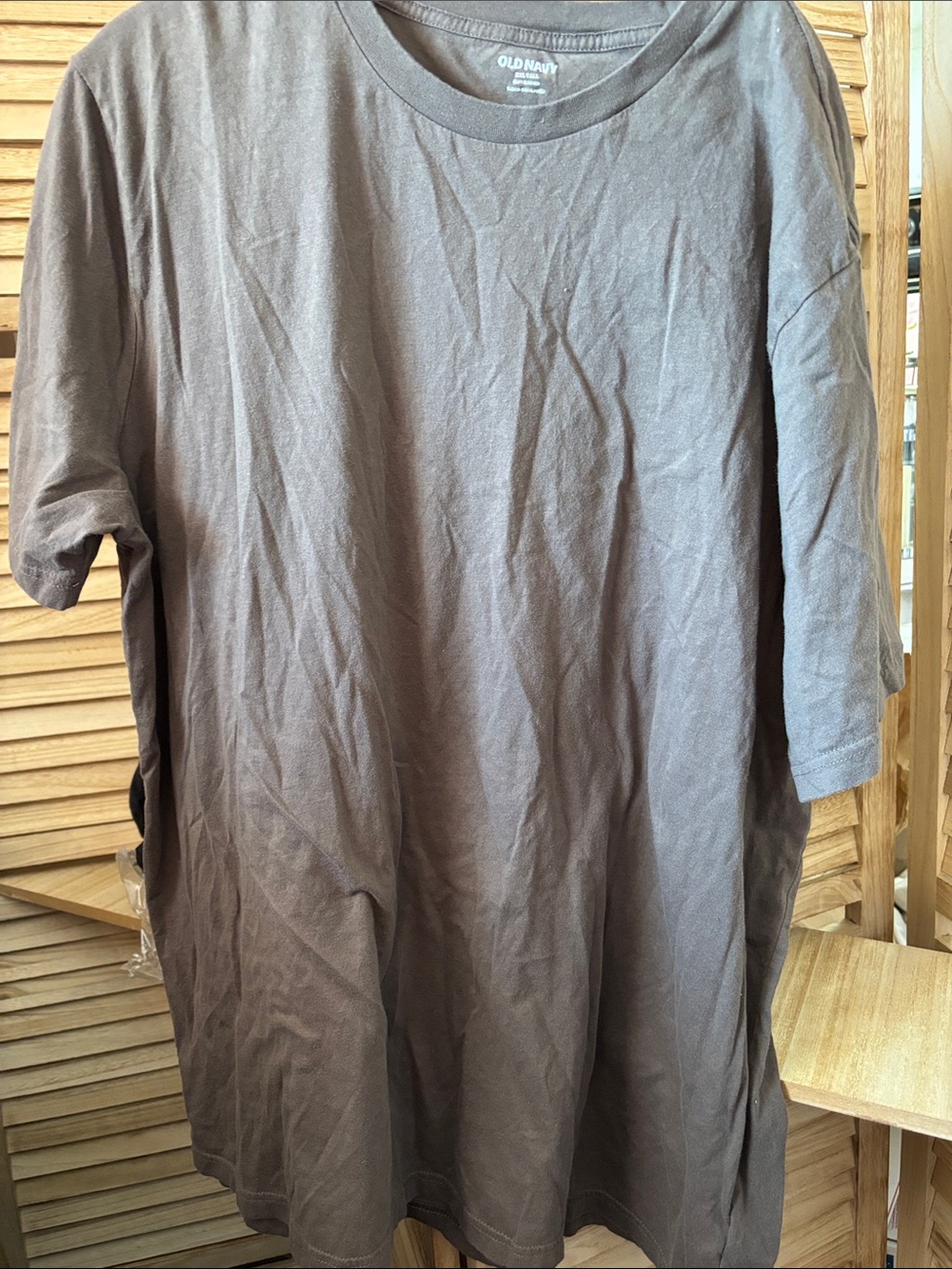 Old Navy Men's Solid Brown Short-Sleeve Crewneck Tee XXL Tall